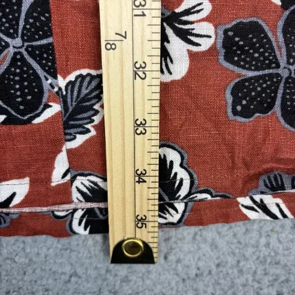 Garnet Hill Linen Dress 6 Beachy Floral Natural Pockets Sleeveless Resort 2022 - Picture 8 of 11